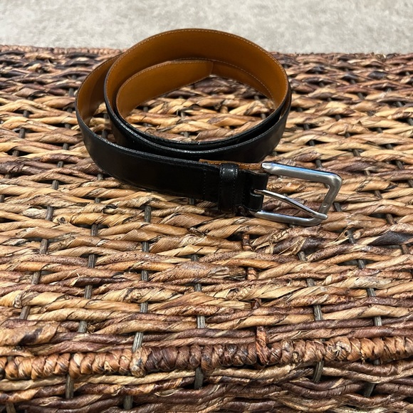 MEN'S WEARHOUSE ITALIAN BLACK GENUINE LEATHER DRESS CASUAL MEN'S BELT 34/85 - Picture 1 of 3